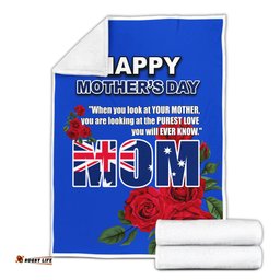 Australia Happy Mother Day Purest Love Rose Blanket