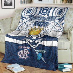 Geelong Cats Indigenous Premium Blanket Football Premiers The King