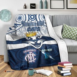 Geelong Cats Indigenous Premium Blanket Football Premiers The King