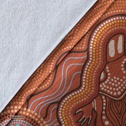 Australia Aboriginal Premium Blanket Indigenous Platypus Ver 7