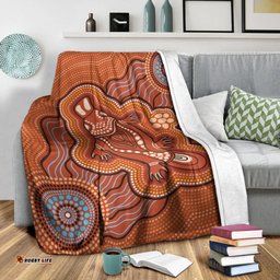 Australia Aboriginal Premium Blanket Indigenous Platypus Ver 7