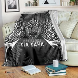 custom new zealand rugby blanket 2023 world cup aotearoa haka face
