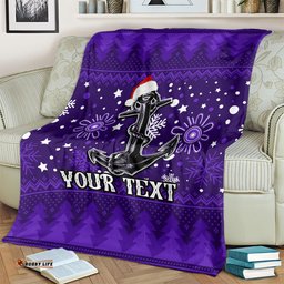 custom fremantle dockers football blanket christmas vibe 2023