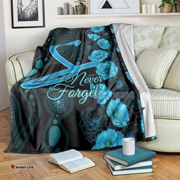 Strikers Cricket Never Forget Custom Blanket ANZAC Day with Poppy Aboriginal
