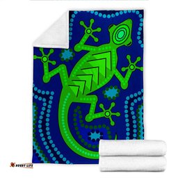 Australia Aboriginal Inspired Blanket Aboriginal Dreamtime Lizard