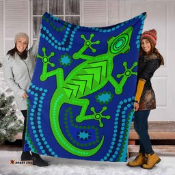 Australia Aboriginal Inspired Blanket Aboriginal Dreamtime Lizard
