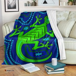 Australia Aboriginal Inspired Blanket Aboriginal Dreamtime Lizard