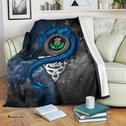 Scotland Celtic Premium Blanket Dragon and Thistle With Celtic