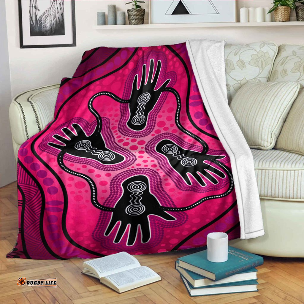 Australia Aboriginal Inspired Blanket Aboriginal dot art painting Friendship and unity concept