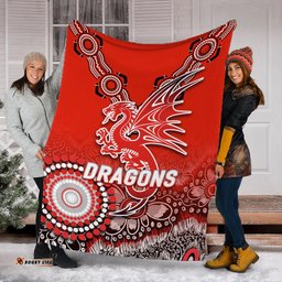 Dragons Rugby Aboriginal Art Blanket