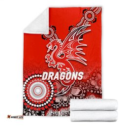 Dragons Rugby Aboriginal Art Blanket