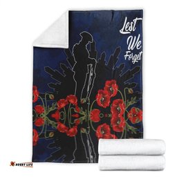 Aboriginal Blanket ANZAC Day Soldier Lest We Forget