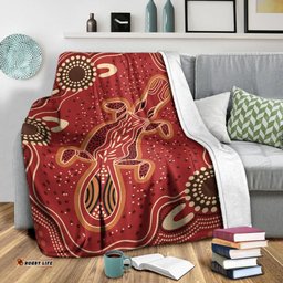 Australia Aboriginal Premium Blanket Indigenous Platypus Ver 1
