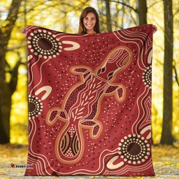 Australia Aboriginal Premium Blanket Indigenous Platypus Ver 1