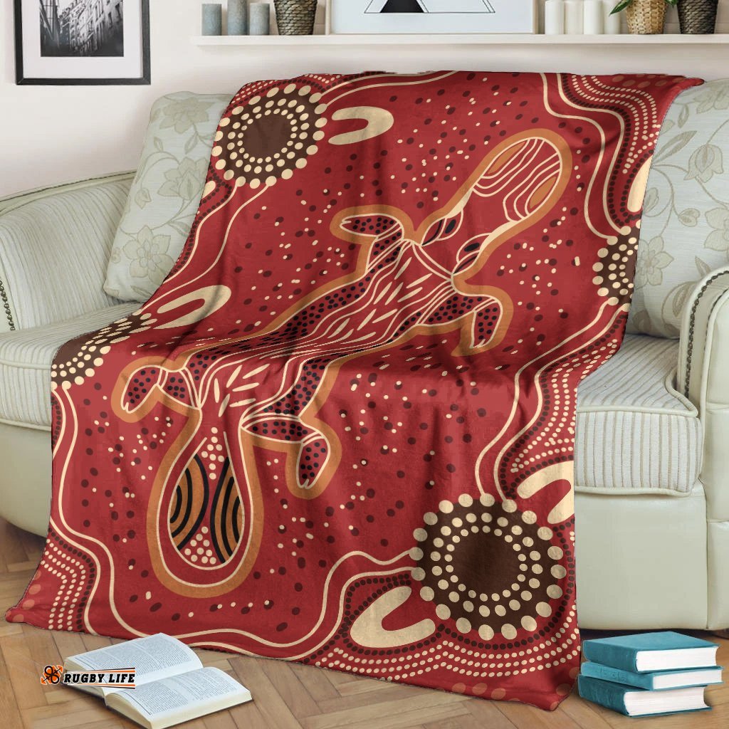 Australia Aboriginal Premium Blanket Indigenous Platypus Ver 1