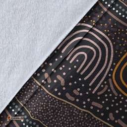 Australia Aboriginal Premium Blanket Indigenous Symbol Dot Painting Art Ver 10
