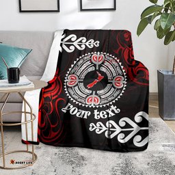 New Zealand Waitangi Day Personalised Blanket Aotearoa Te Ra O Waitangi With Maori Tattoo