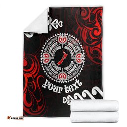 New Zealand Waitangi Day Personalised Blanket Aotearoa Te Ra O Waitangi With Maori Tattoo