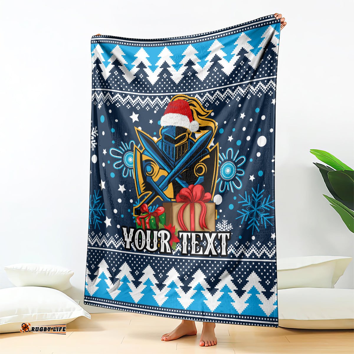 custom titans rugby blanket chirstmas vibe 2023