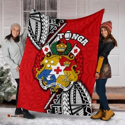 Tonga Rugby Premium Blanket Polynesian Style Pinwheel 02