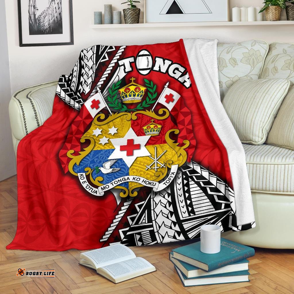 Tonga Rugby Premium Blanket Polynesian Style Pinwheel 02
