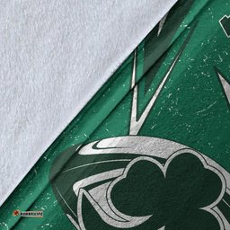 Ireland Rugby Premium Blanket Celtic Shamrock and Rugby Ball