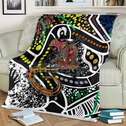 aboriginal lizzard pattern dot art blanket ts04