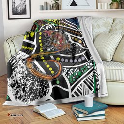 aboriginal lizzard pattern dot art blanket ts04
