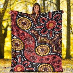 Aboriginal Blanket Aboriginal Snake Pattern Dot Painting