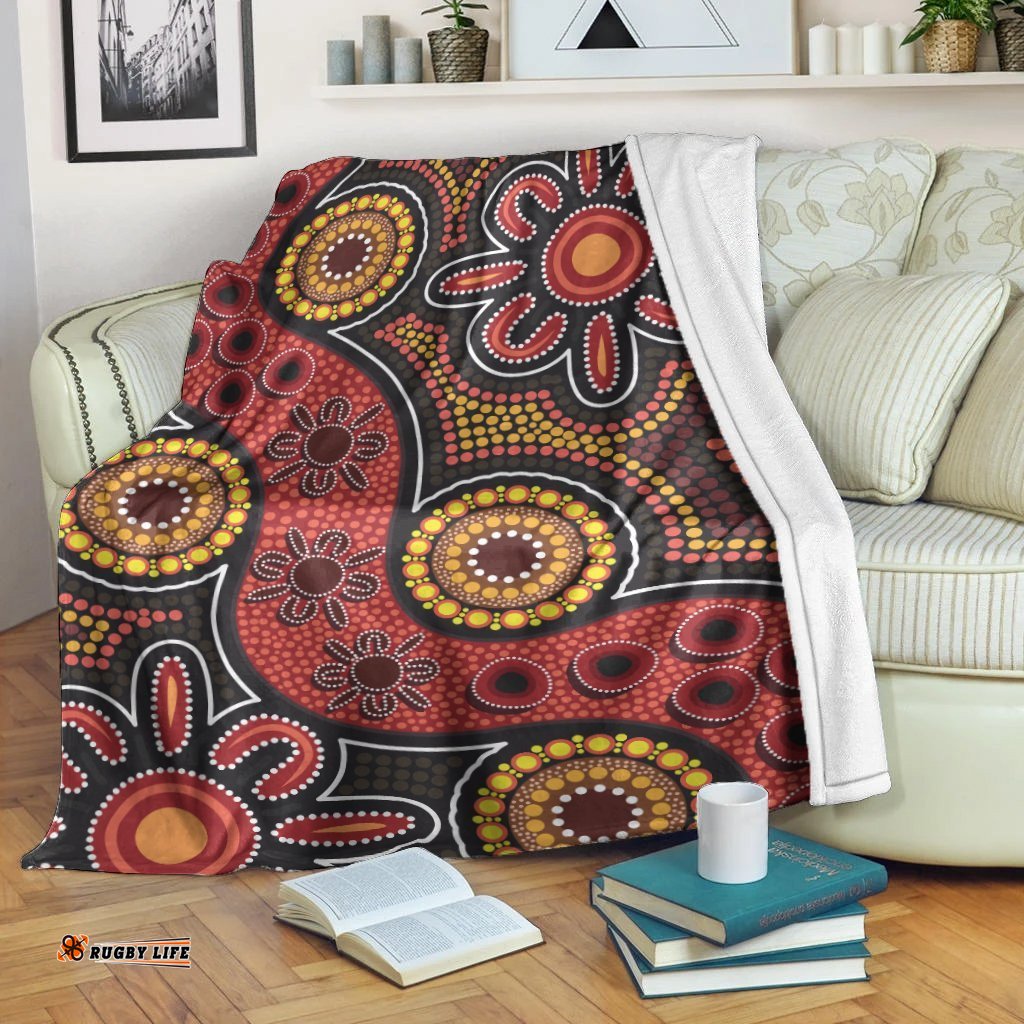 Aboriginal Blanket Aboriginal Snake Pattern Dot Painting
