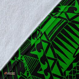 Polynesian Turtle Blanket Green