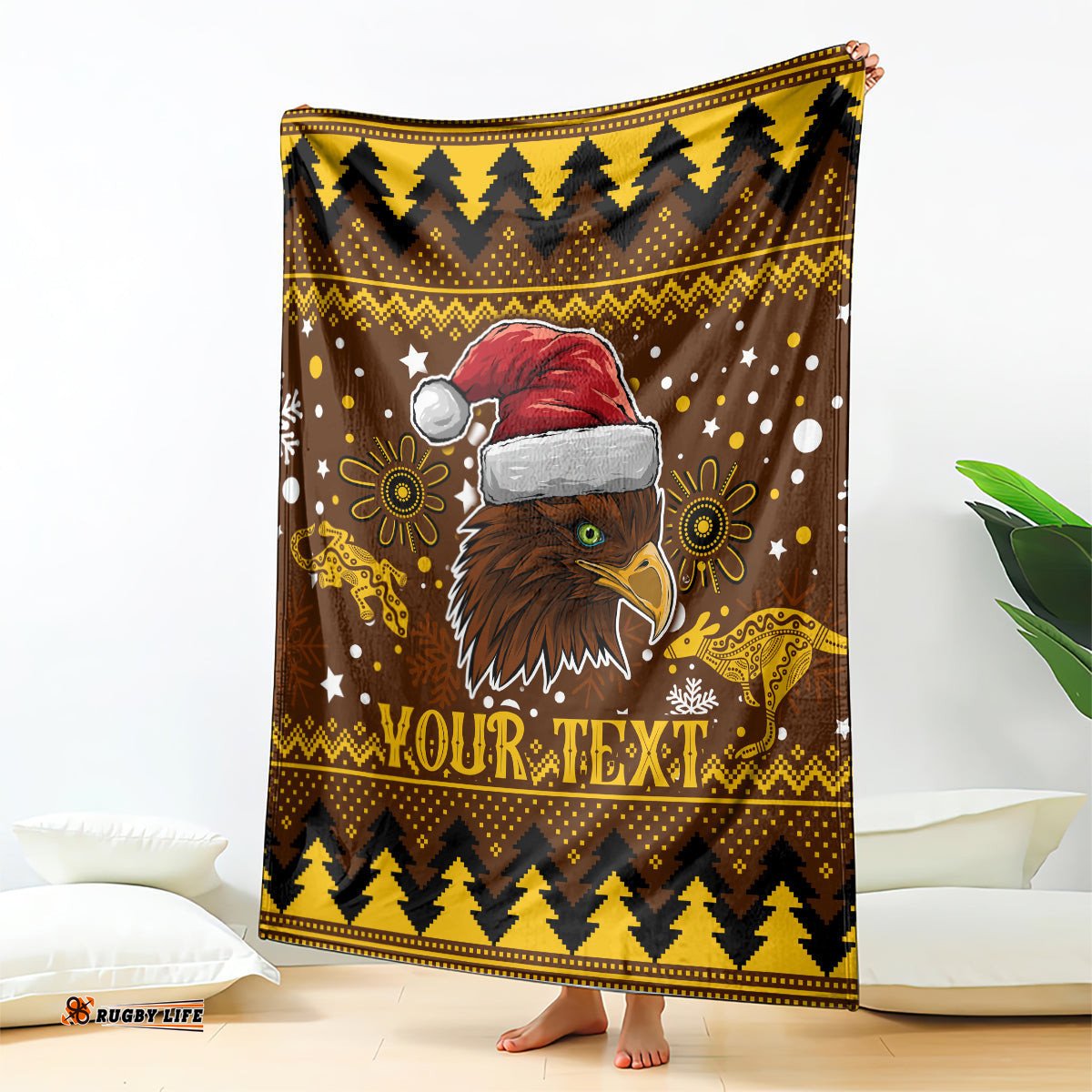 hawks football blanket spectemur agendo christmas vibe 2023
