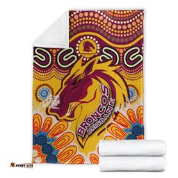 Broncos Rugby Custom Aboriginal Blanket Indigenous Super Broncos