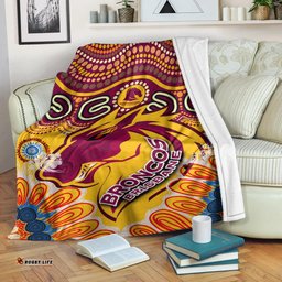 Broncos Rugby Custom Aboriginal Blanket Indigenous Super Broncos