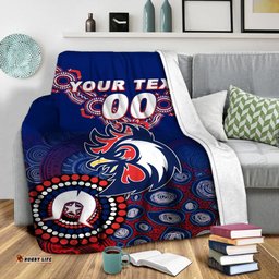 Custom Personalised Roosters Rugby NAIDOC Aboriginal Blanket