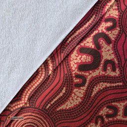 Australia Aboriginal Premium Blanket Indigenous Symbol Dot Painting Art Ver 15