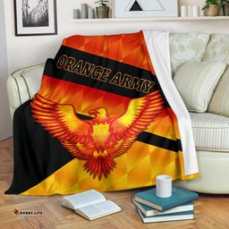 Orange Army Premium Blanket Cricket Sporty Style 07