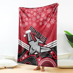 essendon football christmas blanket merry xmas 2023 mix aboriginal art