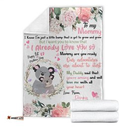 custom personalised our adventures are about to start premium blanket australia koala mom and baby happy 1st mothers day gift gift for mom flower vibes