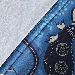 Australia Aboriginal Premium Blanket Indigenous Platypus Ver 13
