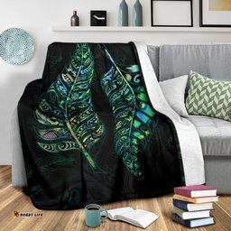 New Zealand Silver Fern Couple Premium Blanket Paua Shell