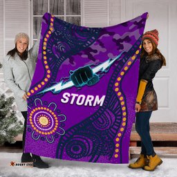 Storm Rugby ANZAC Day Camouflage Indigenous Art Blanket
