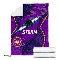 Storm Rugby ANZAC Day Camouflage Indigenous Art Blanket