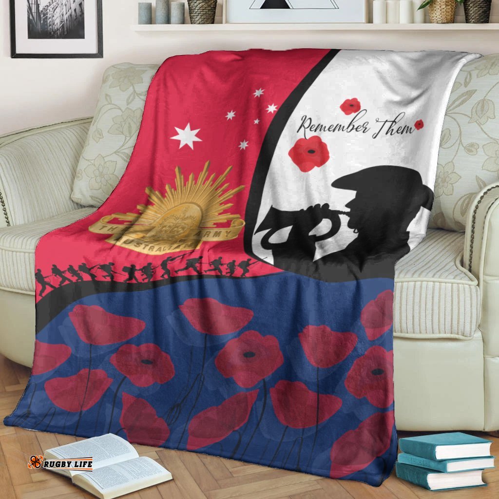 ANZAC Day Premium Blanket We will remember Them 07