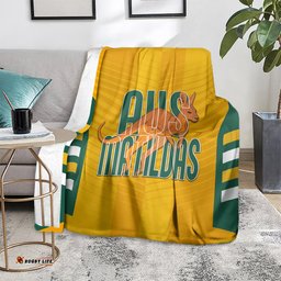 Australia Soccer Blanket Go Matildas Dynamic National Colors