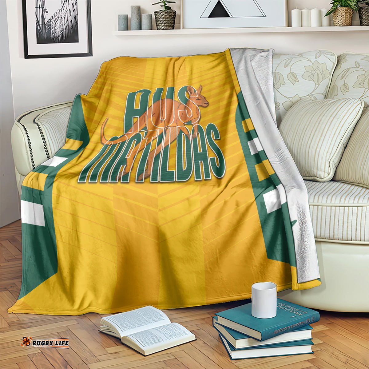 Australia Soccer Blanket Go Matildas Dynamic National Colors
