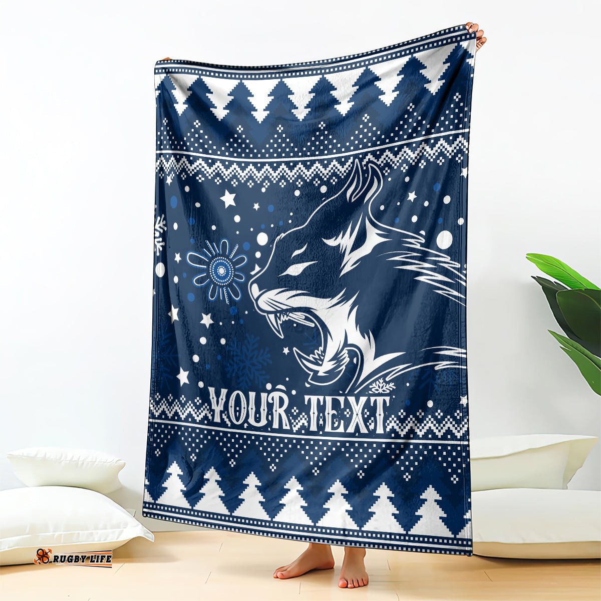 Custom Geelong Cats Football Blanket Christmas Vibe 05