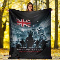 Australia ANZAC Day Soldier Remembrance Premium Blanket