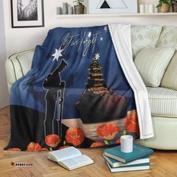 ANZAC Day Navy Blue Premium Blanket