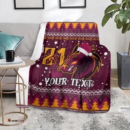 Custom Broncos Rugby Blanket Heart Of All Queenland Christmas Vibe Unique